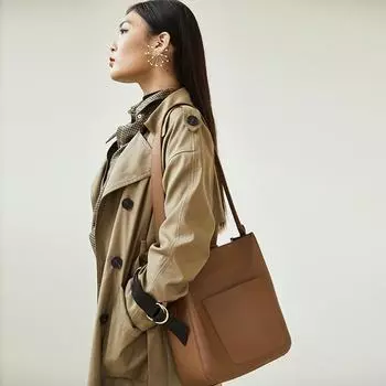 Женская сумка-ведро из натуральной кожи в стиле ретро 2022 года — повседневная, дорожная сумка-тоут для поездок на работу белый