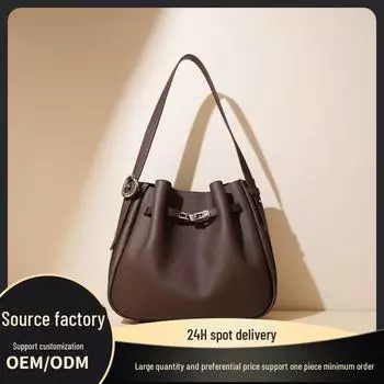 Женская сумка-ведро из натуральной кожи большой вместимости - универсальная сумка в стиле вестерн, высококачественная повседневная сумка-мессенджер