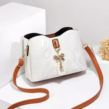 Женская сумка-ведро, модная, с широким плечевым ремнем, маленькая сумка через плечо чёрный