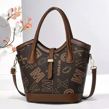 Женская сумка-ведро Роскошная женская сумка с принтом Текстура Женская сумка через плечо Простая большая вместительная сумка через плечо