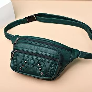 Женская сумка весна-лето ретро женская повседневная поясная сумка из искусственной кожи нагрудная сумка для мобильного телефона сумка-мешок с косой пролетной сумкой зелёный