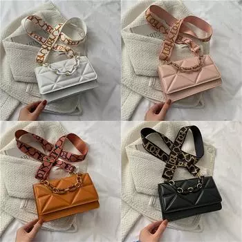 Женская сумка Wild Messenger, модная маленькая квадратная сумка на одно плечо One Size чёрный