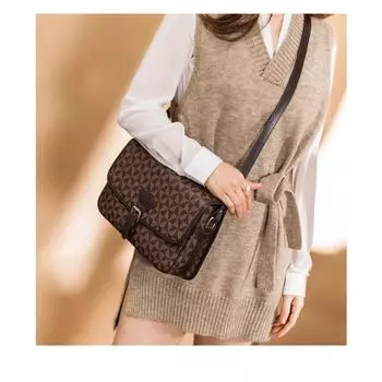 Женская сумка, винтажная сумка с принтом «вертушка», маленькая квадратная сумка, модная сумка-мессенджер, сумка через плечо на одно плечо One Size белый