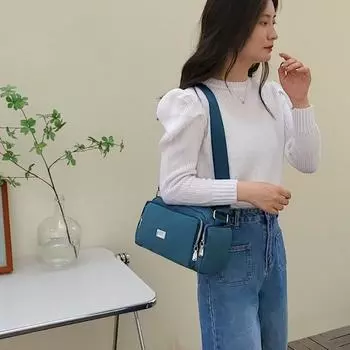 Женская сумка, водонепроницаемые нейлоновые сумки, однотонные модные многофункциональные сумки через плечо большой вместимости, повседневная сумка-мессенджер для мамы хаки