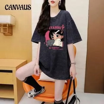 Женская сумка воротник стирка сделать старый короткий рукав дизайн чувство моды бренд пара топ M чёрный