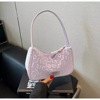 Женская сумка, высококлассная сумка-пельмень, сумка-тоут, весенняя, большой вместимости, модный принт, одноплечевая сумка-клатч фиолетовый