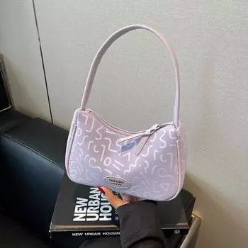 Женская сумка, высококлассная сумка-пельмень, сумка-тоут, весенняя, большой вместимости, модный принт, одноплечевая сумка-клатч фиолетовый