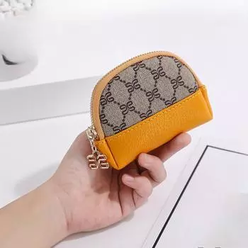 Женская сумка, женский кошелек для монет с европейским и американским принтом, бумажник, сумка из ПВХ в тон, маленькая, на молнии