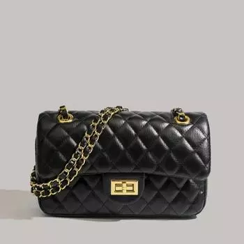 Женская сумочка Advanced Sense Small Fragrance Bag Сумка Diamond Chain Женская сумка через плечо чёрный