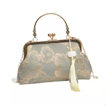 Женская сумочка-кошелек с замком-поцелуем, модная сумка на цепочке для банкета, танцев, выпускного вечера