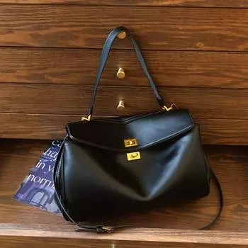 Женская сумочка Модная Простая Универсальная Сумка на Одно Плечо чёрный