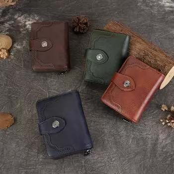 Женская сумочка Senior Sense Retro First Layer Cowhide Маленькая сумка для карточек Многофункциональная сумка для хранения коричневый