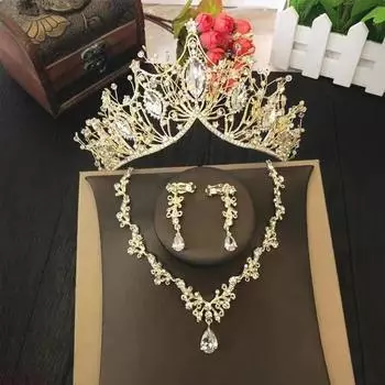 Женская свадебная корона в лесном стиле, супер-фея, головной убор из трех предметов, комплект ручной работы, свадебное платье, корона для волос, корона