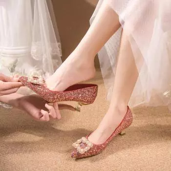 Женская свадебная мода романтические металлические цветочные украшения удобные свадебные туфли на низком каблуке большие размеры 34-42 34 золотой