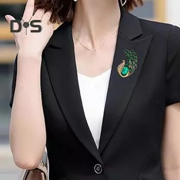 Женская сверкающая брошь неправильной формы, блестящие стразы, инкрустированная булавка, воротник костюма, шаль, шарф, значок, аксессуары для костюма зелёный