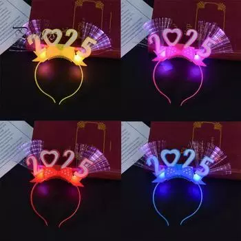 Женская светодиодная повязка на голову, женский светящийся обруч для волос с эффектом пламени, новогодняя повязка на голову, аксессуары для вечеринок, выпускного вечера, рейва A