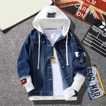 Женская свободная джинсовая куртка с длинным рукавом Джинсовое пальто Ретро ковбойская повседневная куртка L