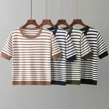 Женская свободная футболка с круглым вырезом и короткими рукавами, летняя модная стильная удобная повседневная футболка, трикотажная футболка из ледяного шелка one size чёрный