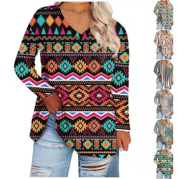 Женская свободная и удобная футболка с длинными рукавами и круглым вырезом, повседневная XXXL хаки