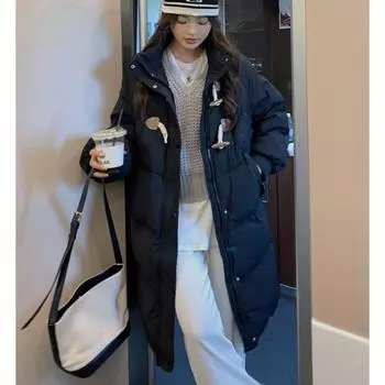 Женская свободная куртка больших размеров до колена, теплая зимняя куртка Parker 3XL