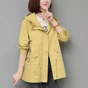 Женская свободная куртка больших размеров, повседневная куртка с капюшоном XL