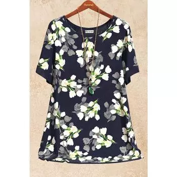 Женская свободная повседневная футболка с цифровым 3D-принтом 7XL