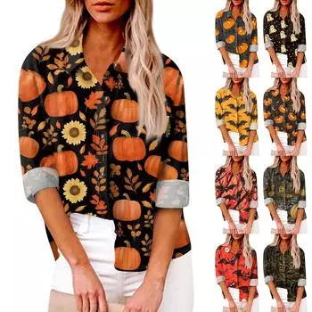 Женская свободная повседневная рубашка с длинными рукавами, кардиган с принтом и карманами XXXL бежевый