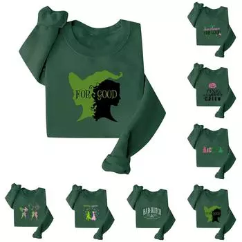 Женская свободная повседневная толстовка с круглым вырезом и длинными рукавами с принтом, модная толстовка XL чёрный