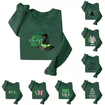 Женская свободная повседневная толстовка с круглым вырезом и длинными рукавами с принтом, модная толстовка M