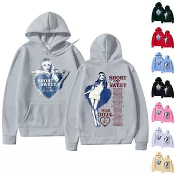 Женская свободная толстовка с капюшоном из бархата с длинными рукавами и однотонным принтом на завязках L чёрный