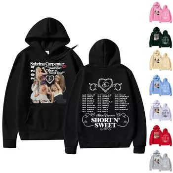 Женская свободная толстовка с капюшоном из бархата с длинными рукавами и однотонным принтом на завязках XXL