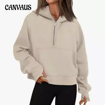 Женская свободная толстовка с капюшоном на молнии с длинным рукавом, размер плюс, осень-зима S чёрный