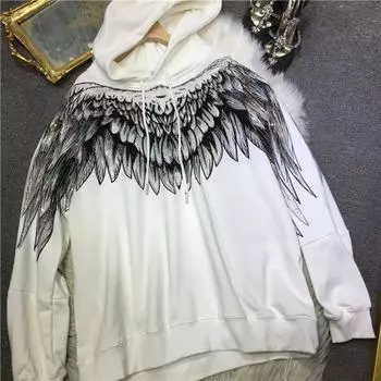 Женская свободная тонкая однотонная куртка-свитер с капюшоном на весну и лето больших размеров 4XL