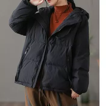 Женская свободная ветрозащитная теплая зимняя утолщенная куртка больших размеров 4XL