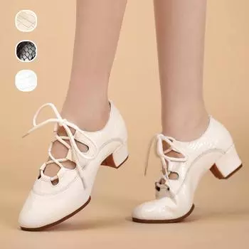 Женская танцевальная обувь для бальных танцев, современная танцевальная обувь для латиноамериканского танго, джазовые короткие сапоги для девочек/женские квадратные туфли 34 чёрный