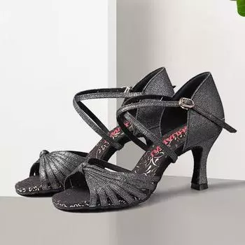 Женская танцевальная обувь для девочек, профессиональная обувь для бальных танцев, латинского танго, высокие каблуки 36