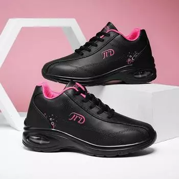 Женская танцевальная обувь, модные многофункциональные кроссовки на воздушной подушке, прогулочная обувь, спортивные повседневные дышащие кроссовки 35 белый