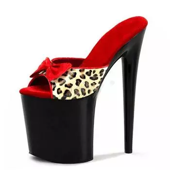 Женская танцевальная обувь, сандалии на тонком каблуке, высокие каблуки, женские тапочки на платформе с кристаллами на платформе 15 см, обувь для ночного клуба YKC 34