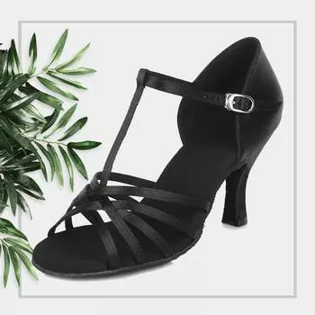 Женская танцевальная обувь, тренировочная обувь, обувь для бальных танцев в помещении, обувь для латинских танцев 5cm-34 бежевый