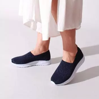 Женская темно-синяя серебристая повседневная обувь