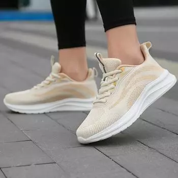 Женская теннисная спортивная обувь для девочек, студентов, кроссовки для бега, обувь для пешего туризма и путешествий 35 бежевый