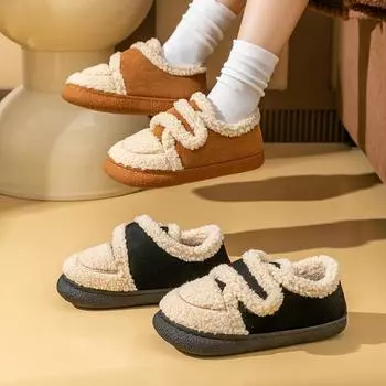 Женская теплая хлопковая обувь для отдыха на природе 36-37 чёрный