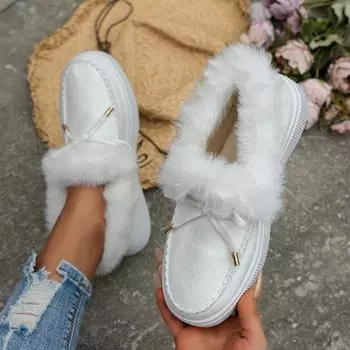 Женская теплая и удобная обувь, модные зимние термоизолированные слипоны для снега 36 серый