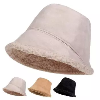 Женская теплая кепка-панама из толстой замши и овечьей шерсти, теплая кепка-панама для активного отдыха в стиле хип-хоп, кепки-горрасы чёрный