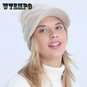 Женская теплая шапка-бини, комплект шарфов, шапки с черепом, мужские зимние шапки, вязаный шерстяной козырек, толстая толстая шапка с напуском для зимней езды на велосипеде, лыжного кемпинга