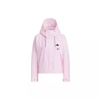 Женская тканая куртка Adidas City Escape с монохромным логотипом, прозрачно-розовая JE8590 M