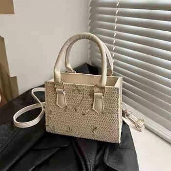 Женская тканая модная сумка из травы, новая сумка для телефона на одно плечо, сумка через плечо хаки