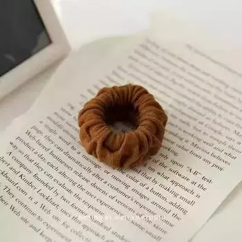 Женская толстая эластичная бесшовная резинка для волос для хвостиков - прочная повязка на голову на осень/зиму коричневый