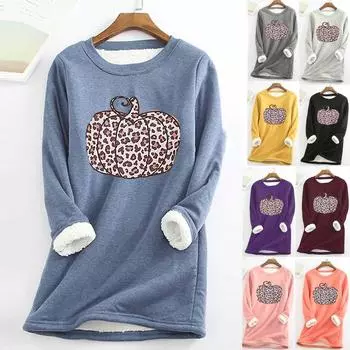 Женская толстая флисовая толстовка с леопардовым принтом, бархатное теплое нижнее белье, топ XL розовый