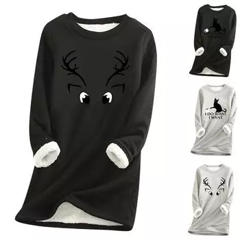 Женская толстая флисовая толстовка, зимнее бархатное теплое нижнее белье, топ M